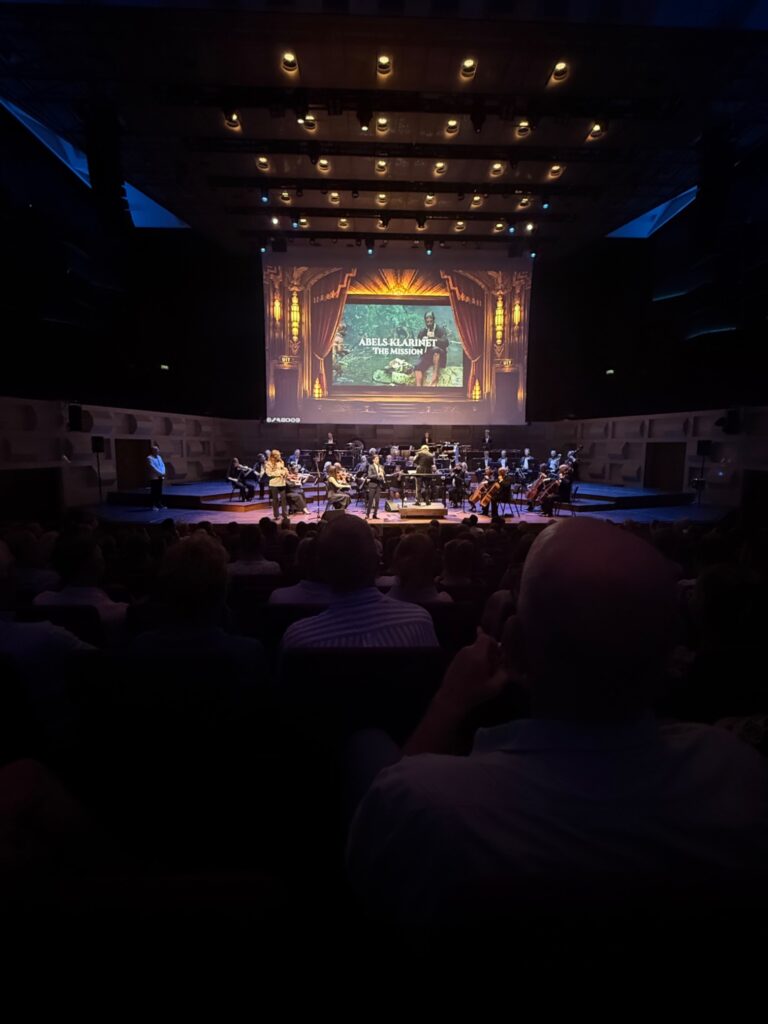 Theaterproductie met orkest en professionele geluidstechniek